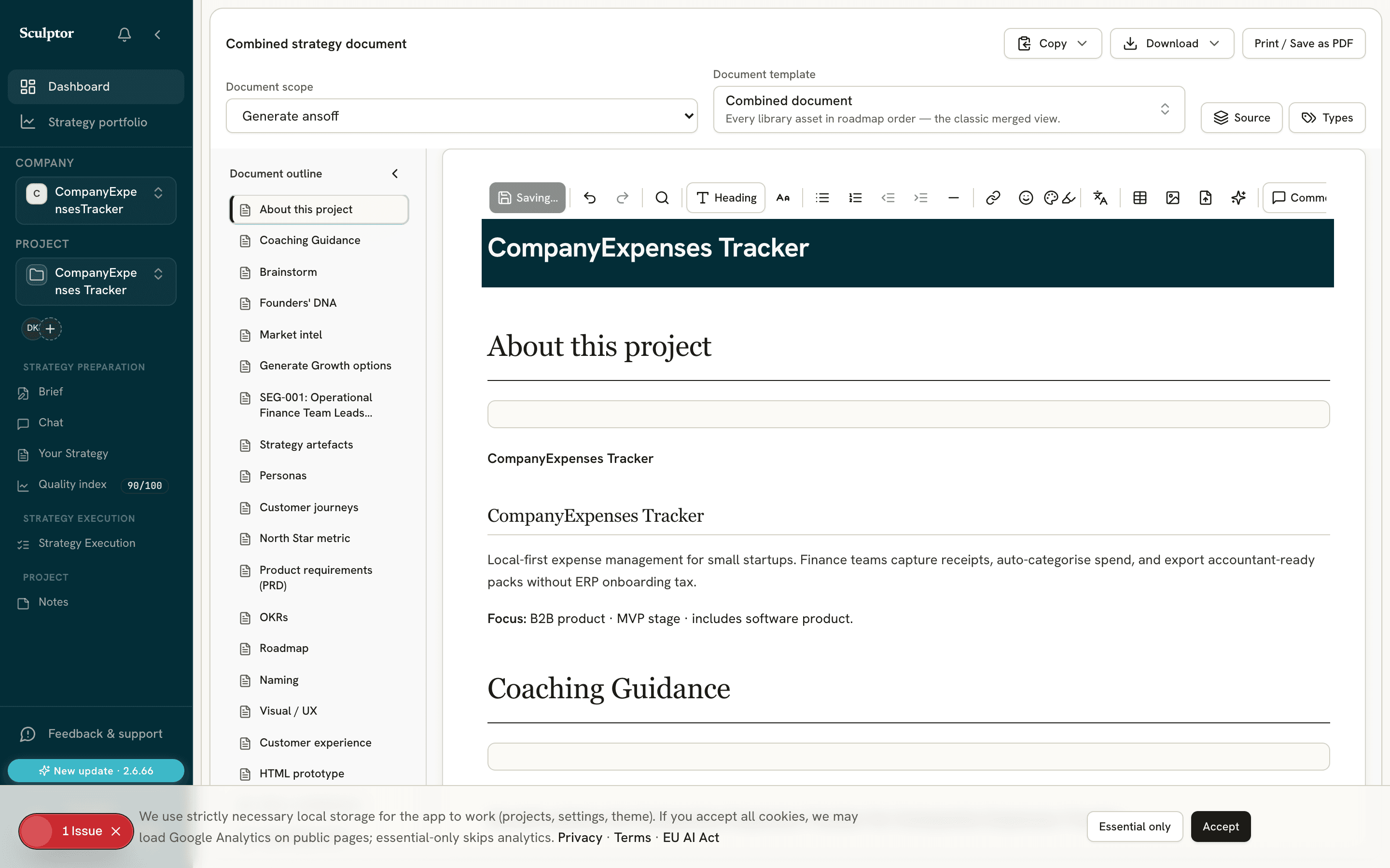 Generated strategy document